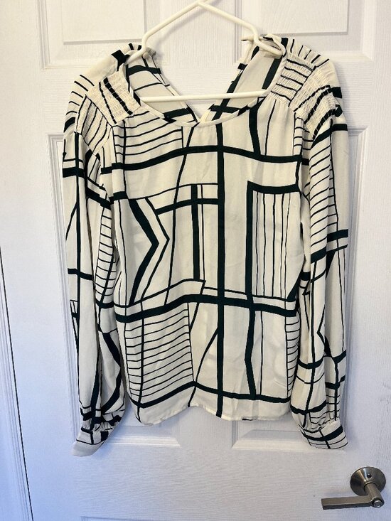 Club Monaco Tops - Club Monaco - Smocked Shoulder Blouse